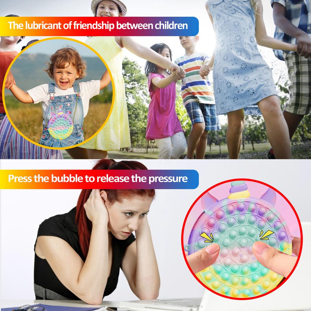 Push Toy Pendant Bag ,Bubble Toy Stress Relief Toys For Adult Kids
