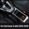 Car Accessories Gearbox Water Cup Holder Panel Trim Interior Decoration Frame Sticker For Ford Focus 3 Mk3