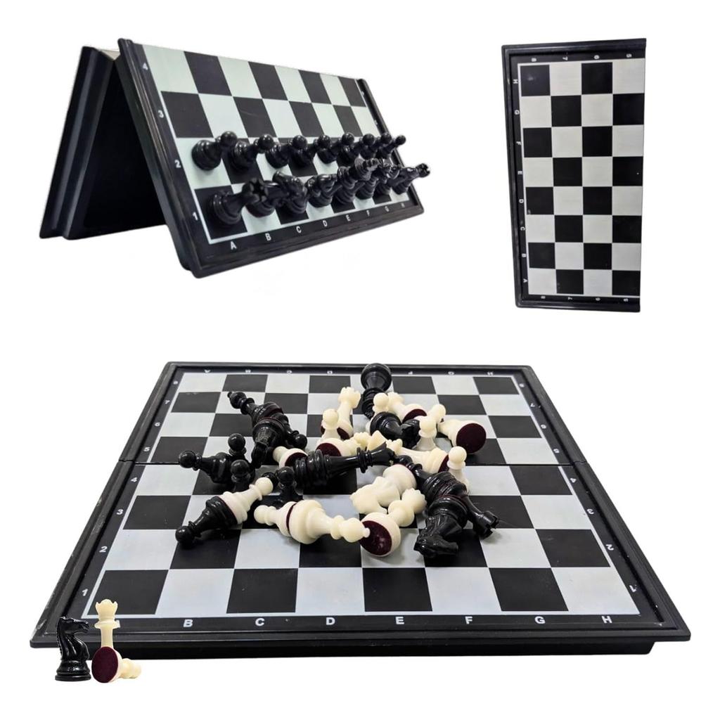 10x10 Inches Magnetic Foldable Chess Board Set Travel Portable Chess Set for Kids and Adult