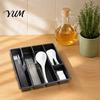 Plastic Utensil Organizer Drawer Cutlery Organizer, Multi-Compartment Tray, Space Kitchen Divider Saving Durable Storage Tray for Home Organized