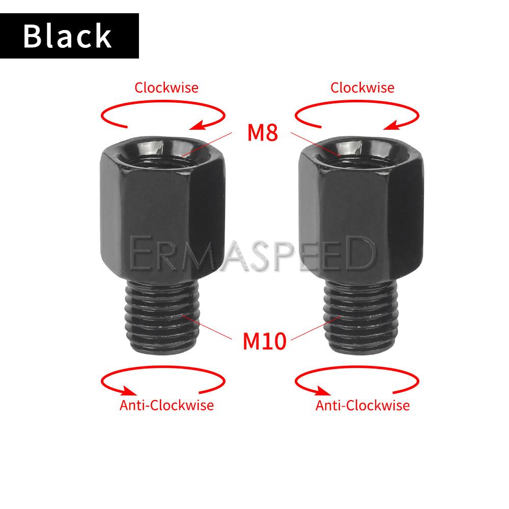 Универсальный адаптер двигателя Pasangan Cermin 10 мм 8 мм Laki-laki Perempuan Searah Jarum Jam Benang Spion Cermin Konversi