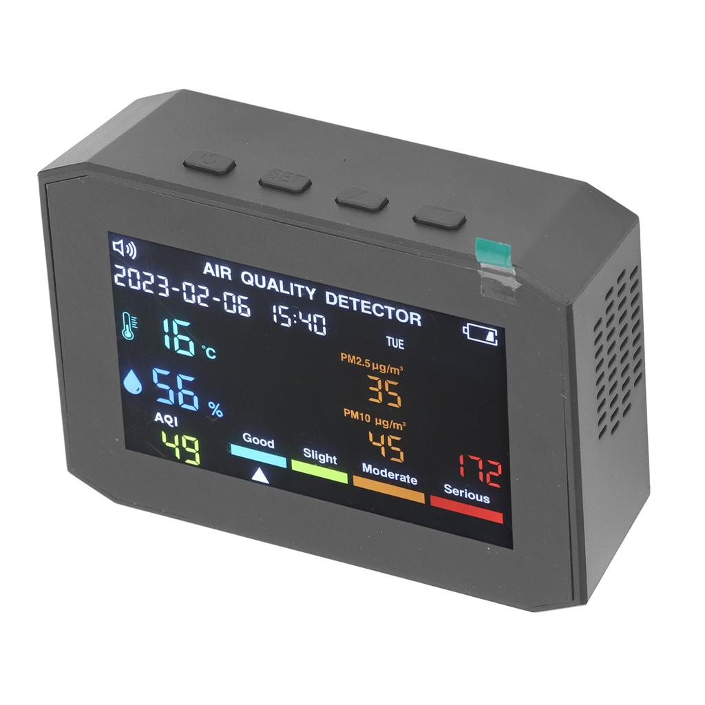  Монитор качества PM2. PM10 HCHO TVOC CO2 Датчик температуры и влажности ЖК-экран Многофункциональный