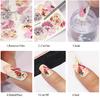 Puntos Nail Art Manicure Decor 3D DIY Leaf Rose Flower Animals Adhesive Stickers Decal