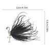 Handcrafted Sparkling Rhinestones Flamingo Pin With Feather Accessory Clothes Decoration For Party Or Casual Occasions