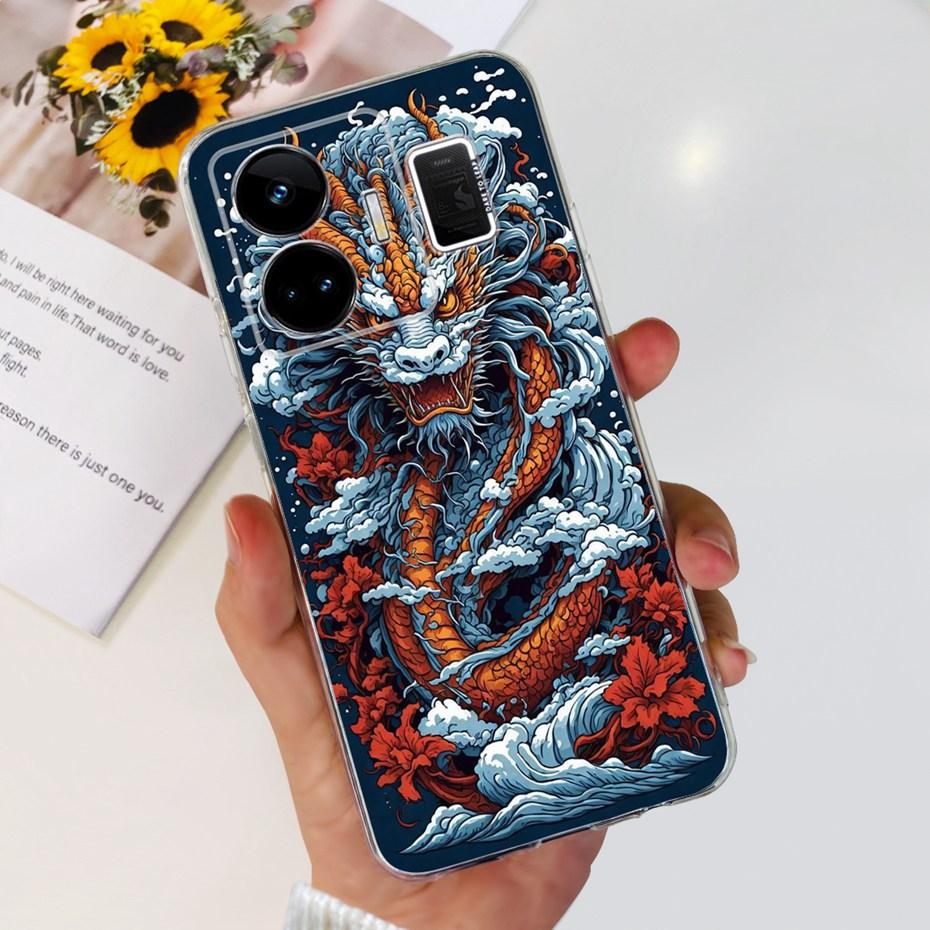 Для Realme GT3 RMX3709 Крутой Мультяшный Чехол-Дракон Для Realme GT 3 GT3 240W 5G Мягкие Силиконовые TPU Чехлы