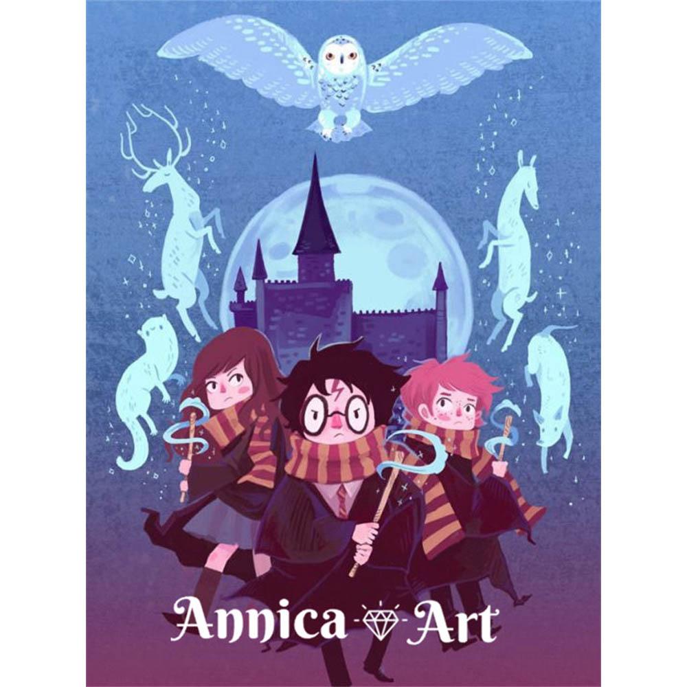 Harry Potter Cartoon Mosaic Art Stitch 5d Diamond Painting Magic School Canvas Creation Puzzle Artificial New 2026 Couples
