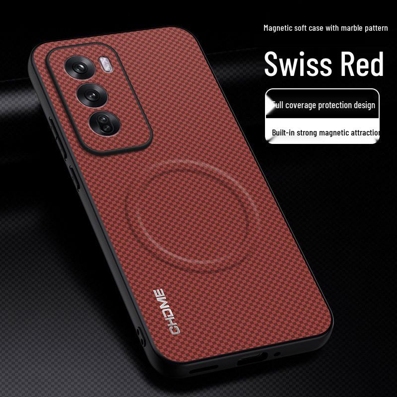 Магнитный чехол OPPO Reno 12/12Pro с защитой от падения, полное покрытие, модная текстура