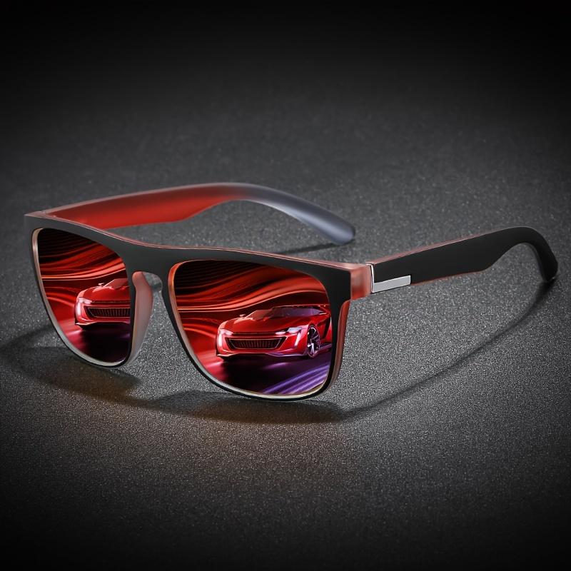 Sporty Square Fashion Glasses for Men and Women,Anti-Reflective PC LensesComposite Frame,Ideal for Cycling, Driving,Beach Travel