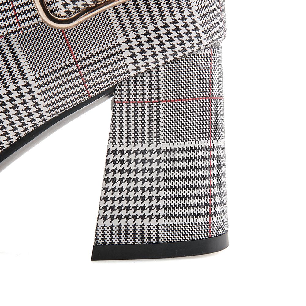 Women's High Heel Short Boots Autumn and Winter New Pointed Thick Heel Large Women's Shoes