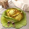 Yousheng Chinese Cabbage Floor Mat Non-Slip Absorbent Bathroom Rug 3D Visual Effect Cabbage Floor Rug for Entrance Living Room Kitchen