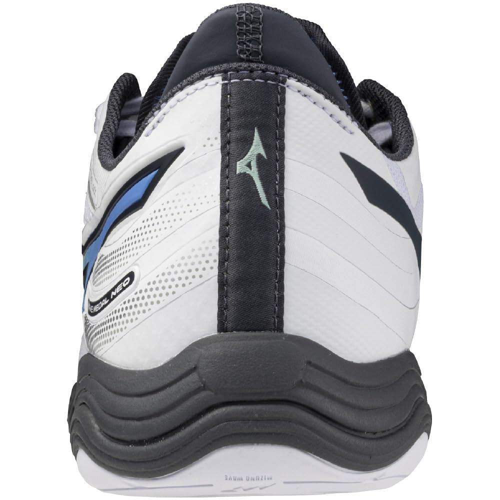 Table Tennis Shoes Wave Medal NEO Stability Cushioning Resilience Indoor Gymnasium White X Green X Dark Gray Cm 2E [Mizuno] 25.5