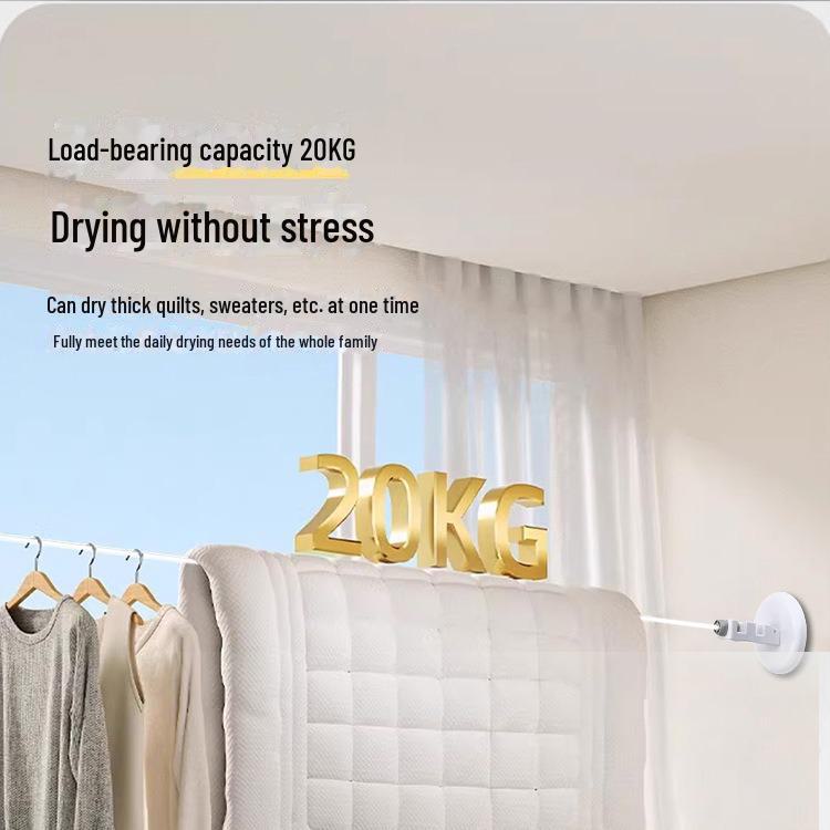 Telescopic Punch-Free Suction Cup Clothesline & Drying Rack for Balcony or Bathroom