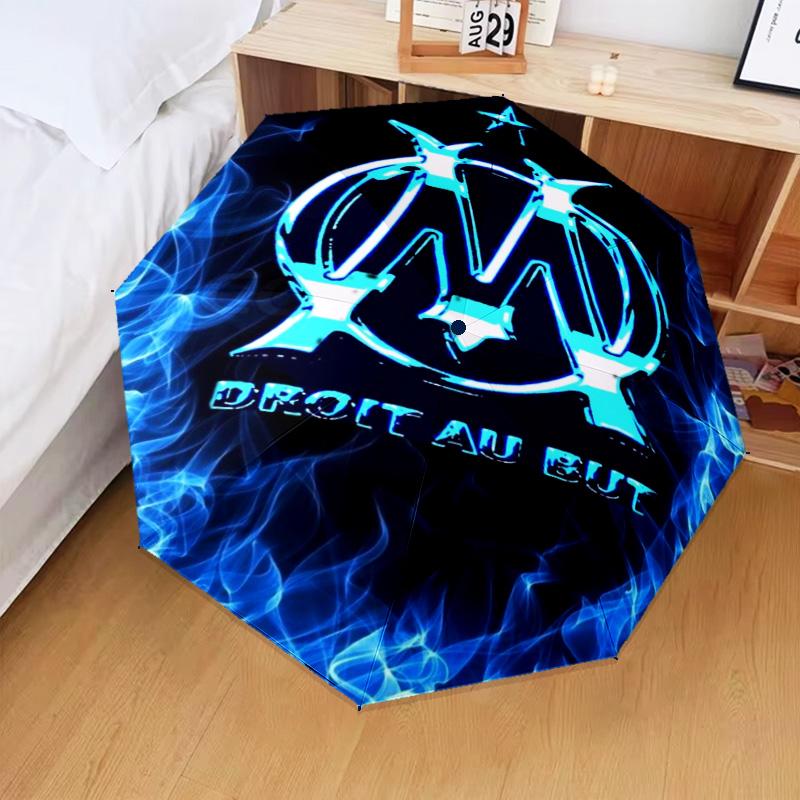 1PC Flame Logo Design Printed Umbrella Folding umbrella, automatic umbrella 8-Frame for Travel, camping Fan gifts Christmas Gifts