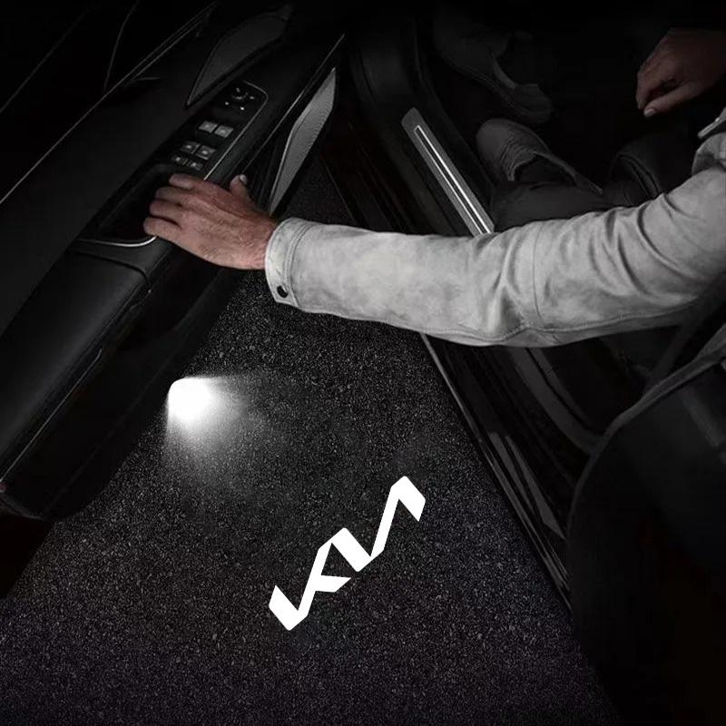 YEBC8 Проектор Света на Дверь Автомобиля Беспроводная Лампа Приветствия Для KIA KN Ceed Rio Sportage Cerato Sorento K2 Flip Picanto Seltos K5 Soul