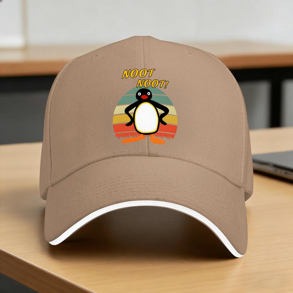 Summer Casual Baseball Cap Noot Noot Pingu Funny Pingu Meme Outdoor Sport Trucker Hat For Couple Women Classic Snapback Cap