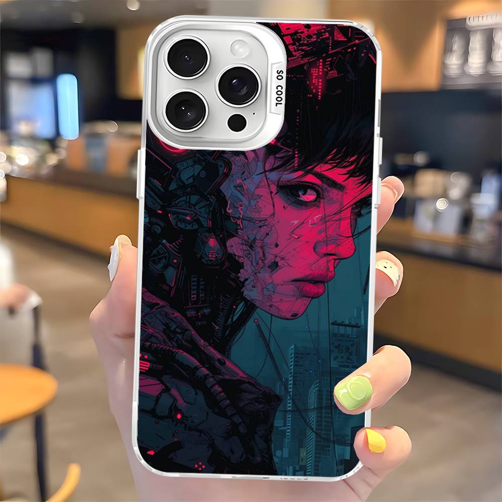 Аниме G-ghost In The S-shell Мультяшный Чехол для Телефона Для IPhone 17 16 15 14 13 12 Pro Матовый Ударопрочный Задний Противоударный Матовый Чехол
