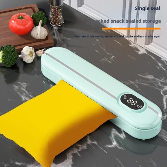 Вакуумная машина для запайки с цифровым дисплеем, функцией таймера, 2 режима запечатывания, вилка европейского стандарта, автоматический вакуумный упаковщик, кухонные принадлежности