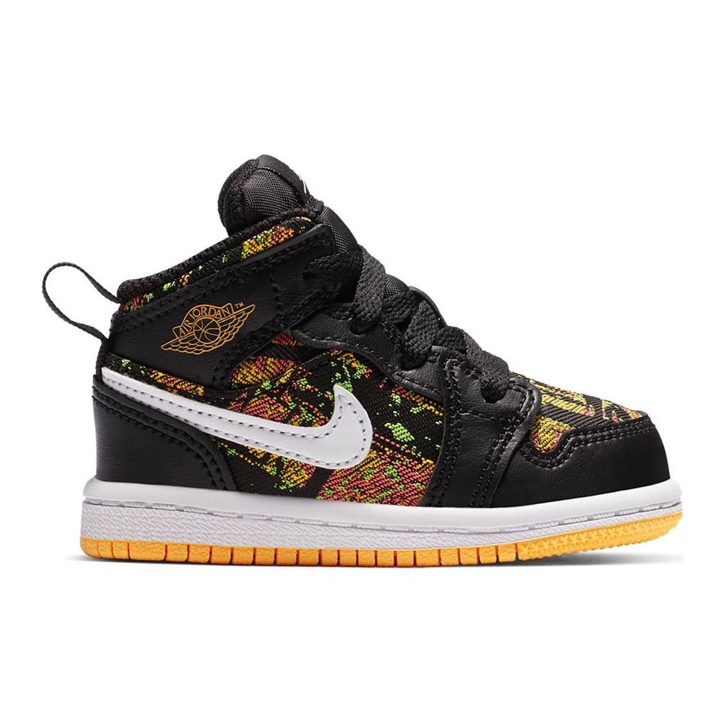 Jordan 1 Mid Black Laser Orange Bright Melon TD 644507-003