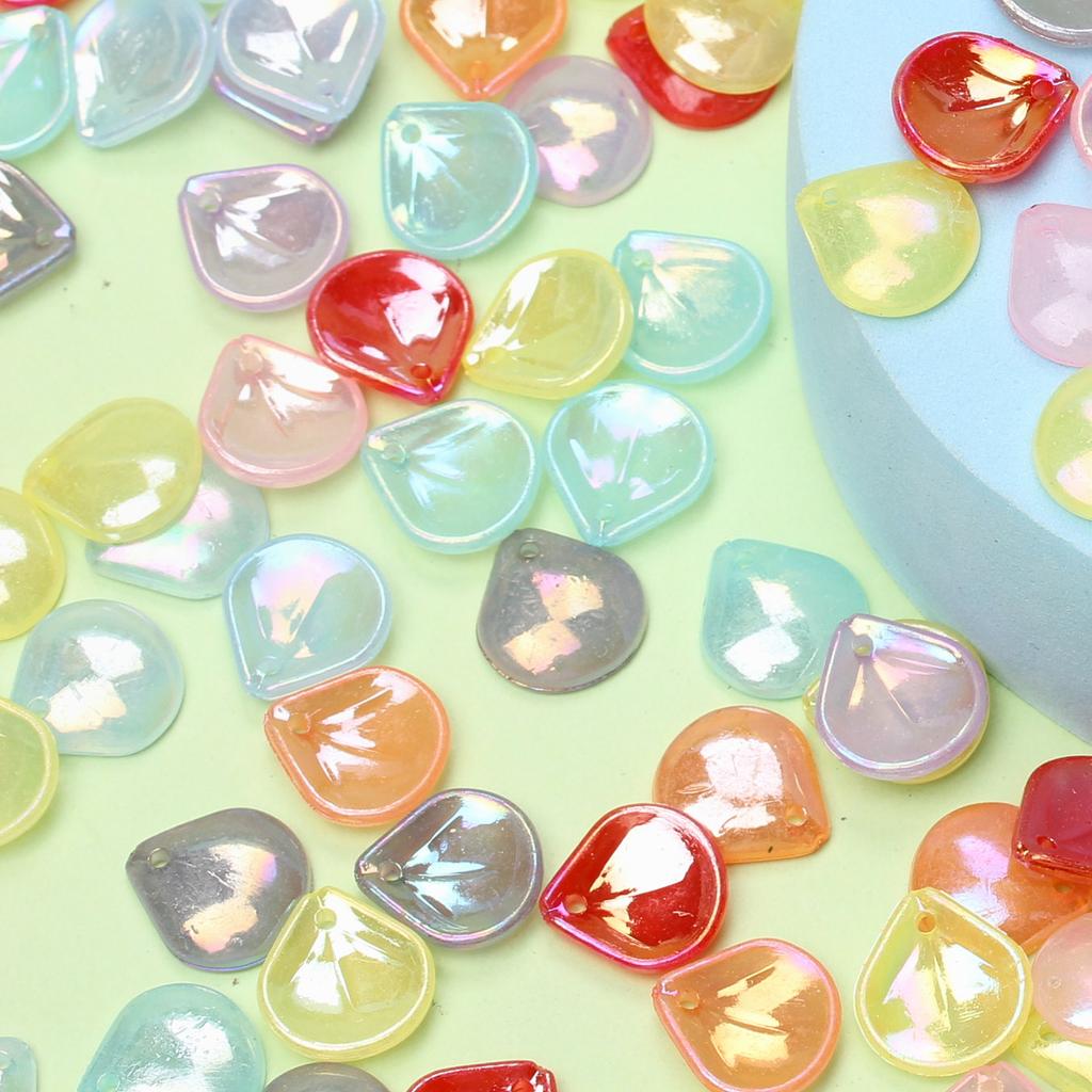 13,5*14,8 мм 20 шт. Акриловые AB цвета лепестки цветов бусины кулон DIY шпилька серьги браслет аксессуары для изготовления ювелирных изделий