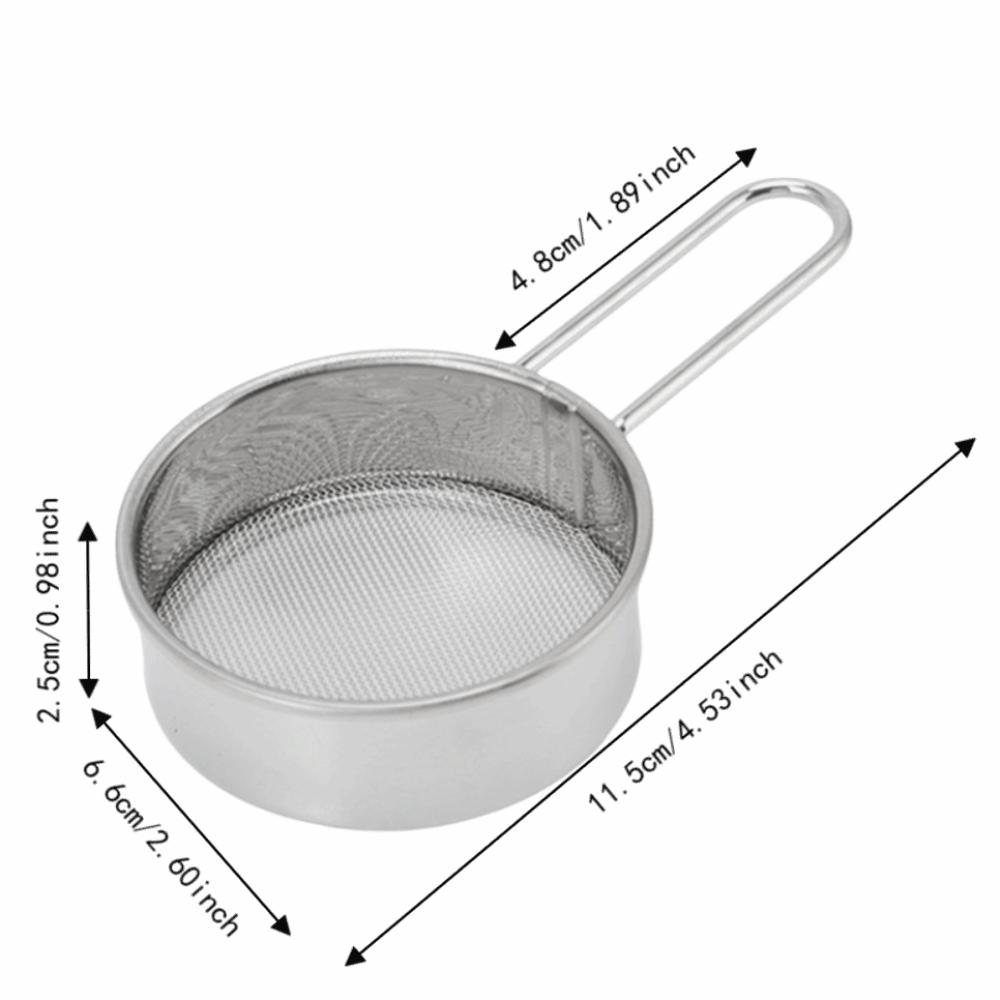 Lightweight Mesh Round Sifter 304 Stainless Steel Food Strainer  Cheesecake Pizza Bread
