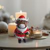 Highland Cow Figurine Christmas Highland Cow Home Decor Rustic Cute Ornament For Dorm Farmhouse Bathroom Classroom Kitchen