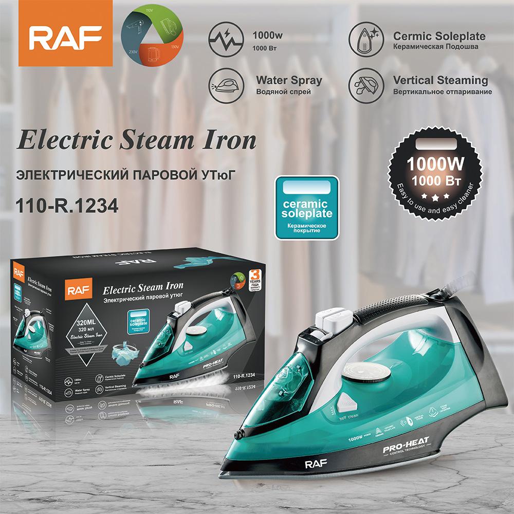 Европейский и американский трансграничный бытовой паровой утюг RAF, ручной подвесной электрический гладильный утюг с проволокой, для влажной и сухой уборки, 2200 Вт