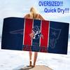 Пляжное полотенце с принтом New England Patriots, большое, мягкое, быстросохнущее, для пляжа, кемпинга, плавания
