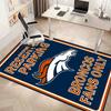 D-Denver Broncos LOGO Print Area Rug - Soft, Washable Non-Slip Indoor Mat for Office Chairs, Living Room, Home Office Decorative Rug