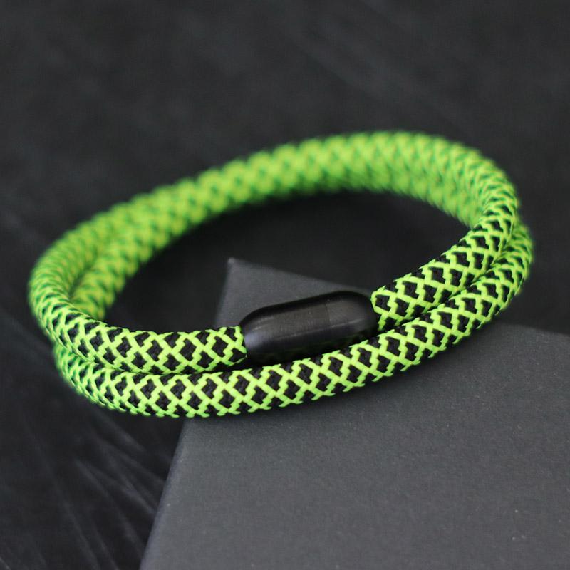 Простой стиль мужской браслет веревка невыцветающий мужской браслет из нержавеющей стали привлекательный магнитный браслет богемный тканевый браслет