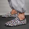 Модные новые зимние хлопковые мужские леопардовые теплые легкие тапочки женские плюшевые домашние хлопковые мокасины унисекс зимняя теплая обувь