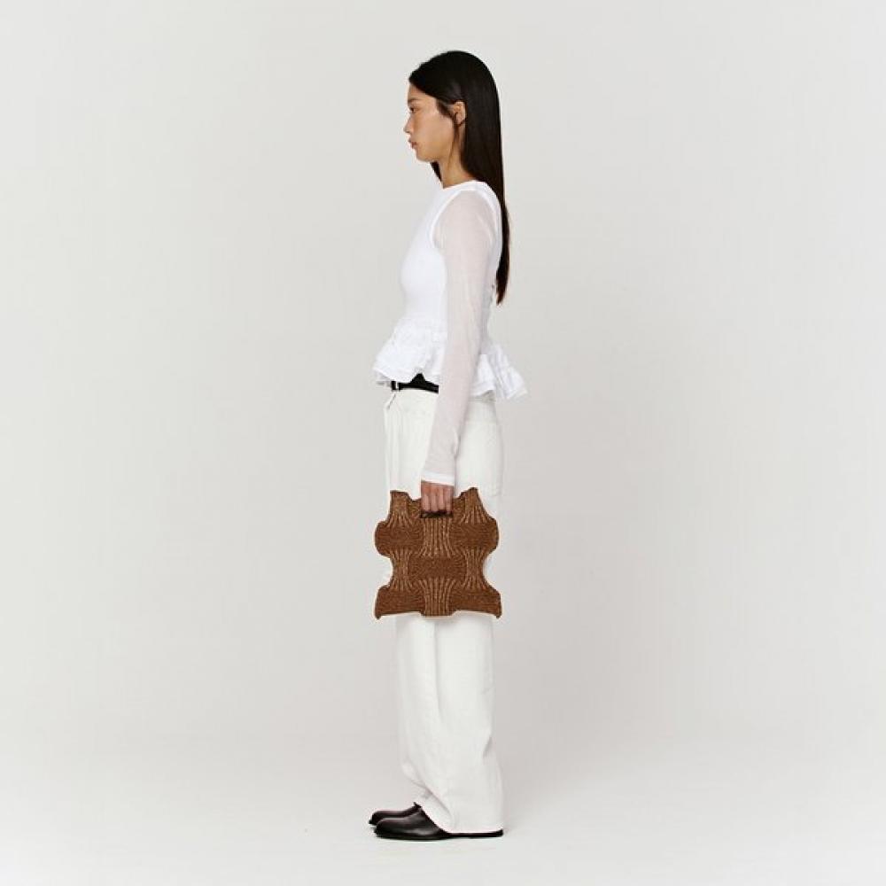 Pleatsmama Glitter Camel Newbow Bag