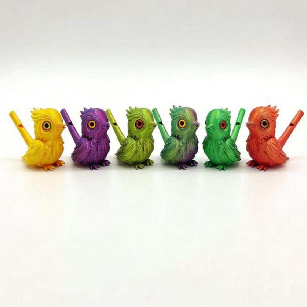 6 шт. Свистульки-птички, напечатанные на 3D-принтере, ПВХ, Реалистичные модели животных, Сочлененные фигурки животных, Коллекционный подарок для любителей птиц