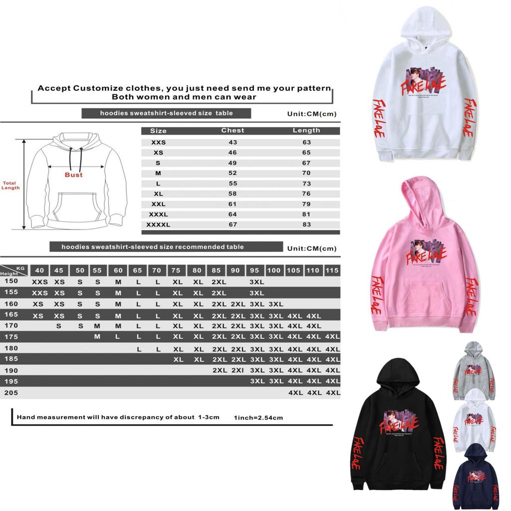 Kpop Bts Fake Love Bangtan Boys Womens Oversized Sweatshirt Hoodie With Stylish Design