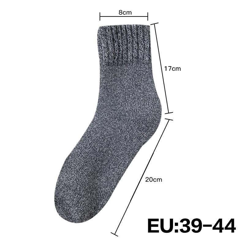1 пара зимних теплых женских носков, шерстяные мужские и мужские носки, очень плотные однотонные носки, шерстяные носки для защиты от холодного снега, махровые носки