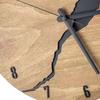 Non-Ticking Mechanism Round Wall Clock 12Inch Diameter Rustic Wall Clock  For Living Room