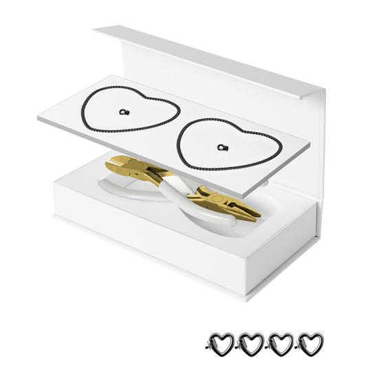 1 Набор для перманентного браслета включает 2 браслета, 4 кнопки-сердечка, 2 плоскогубца для изготовления вечных украшений