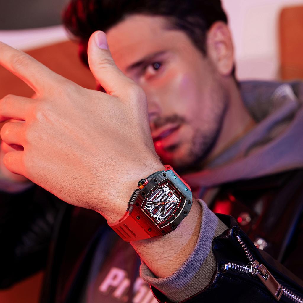 Часы Bonest Gatti из углеродного волокна, крутые мужские механические часы, индивидуальные модные роскошные часы