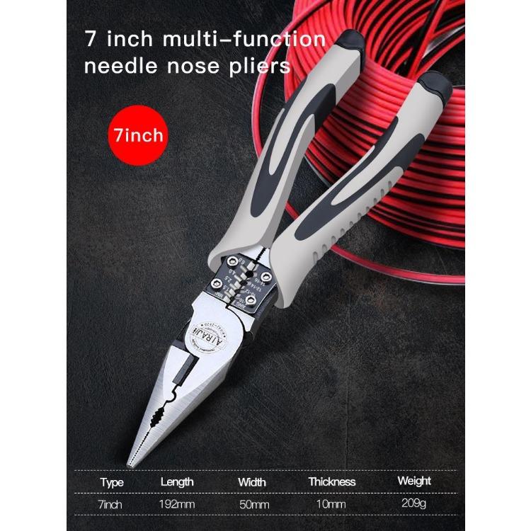 AIRAJ 7/9 Inch Multifunction Pliers Combination Pliers Stripper Crimper Cutter Heavy Duty Wire Pliers Diagonal Pliers Hand Tools