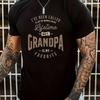 Unisexs Summer 100 Cotton Fashionable Sports Casual Loose Fit Plus Grandpa Printed Round Neck Short Sleeved Tshirt Top One Piece