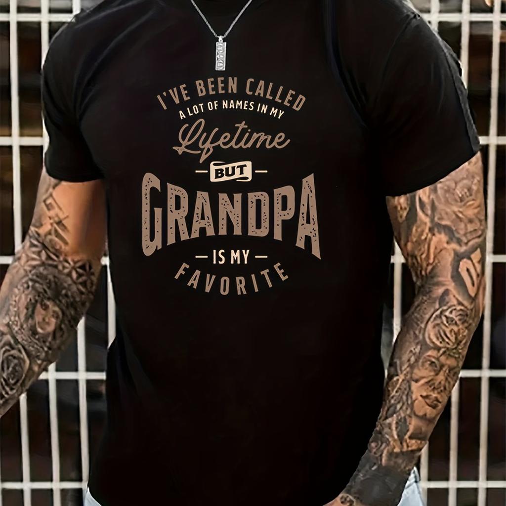 Unisexs Summer 100 Cotton Fashionable Sports Casual Loose Fit Plus Grandpa Printed Round Neck Short Sleeved Tshirt Top One Piece
