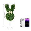 2D Rabbit- Shape Plants, Artificial Green Plants, Suitable For Easter Porch Decoration Outdoor Indoor