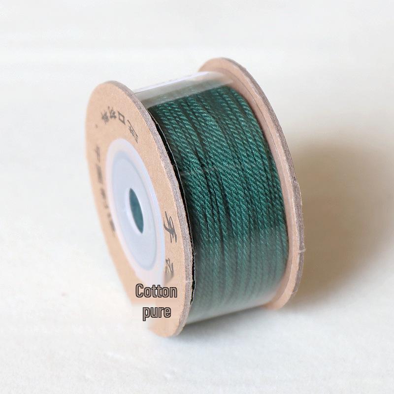 Hand-rubbed Multicolor Cotton Thread for DIY Prayer Beads Bracelet Stringing - Non-Elastic Woven Thread.