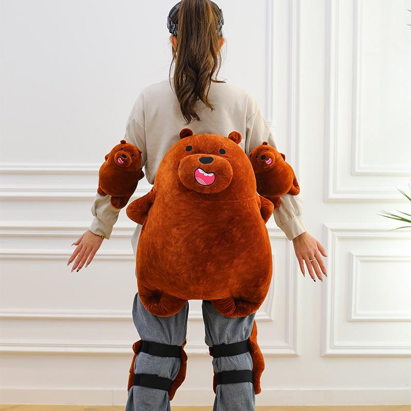 Ski Protection Cute Plush Little Turtle White Bear Hip Protection Knee Protection Men And Women Single And Double Board Equipmen