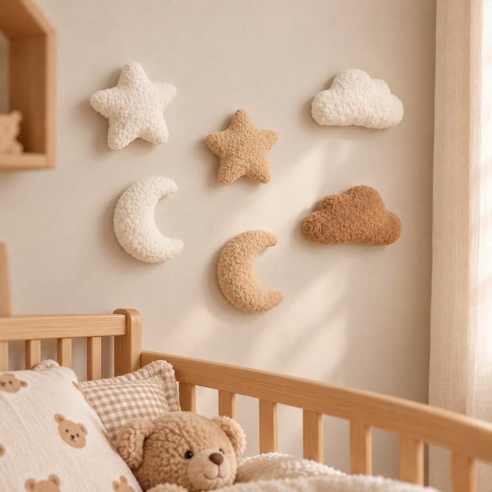 Clouds Stars Moons Wall Accents Photography Props Nursery Decoration  Reading Corner