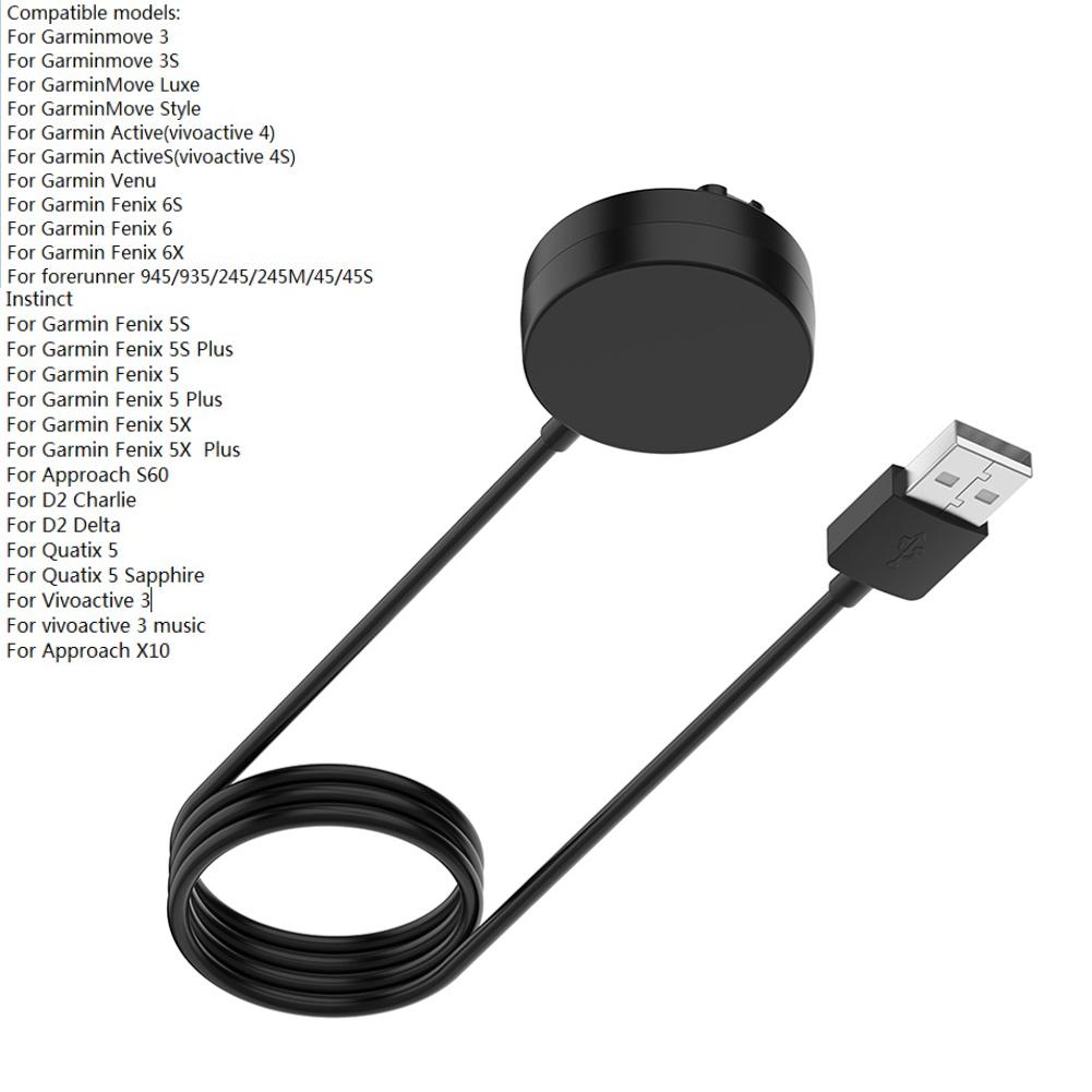 Док-станция для быстрой зарядки USB для Garmin Vivoactive 3 charger 4s 935 Venu Sq 945 245 Fenix 5S 5X Plus 7 6 6S 6X Pro Кабель для зарядки