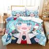 Комплект постельного белья Magical Girl Site Single Twin Full Queen King Size Bed Set Aldult Kid Bedroom Duvet Cover Sets Kawaii Bed Sheet Set