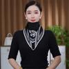 New Autumn And Winter Warm Square Scarves With Magnetic Buckle Triangular Scarves And Cotton Scarves, Women'S Stylish Necklaces