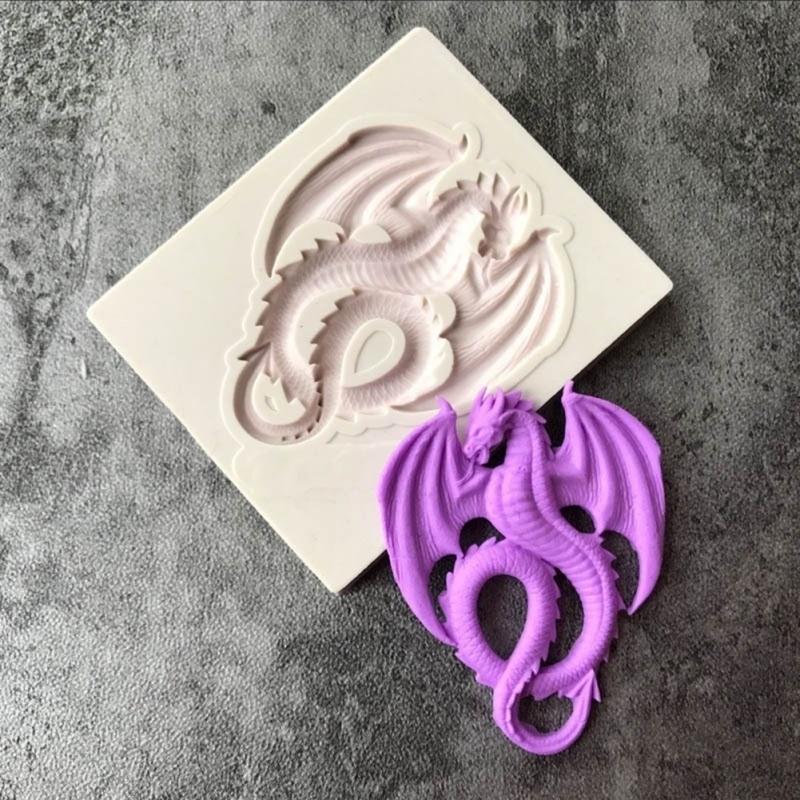 1PCS Dragon Silicone Mold Fondant Mold Cake Decorating Tools Chocolate Gumpaste Mold