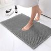Коврик для ванной из пены с эффектом памяти, вафельная текстура, отделка кисточками, высокоабсорбирующий, быстросохнущий пол