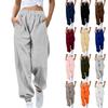 Women's Solid Color Casual Padded Warm Drawstring Loose Leisure Sweatpants Long Pants
